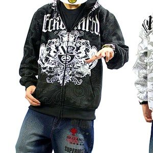 Ecko UNltd Marc Ecko Graffiti Full Zip Hoodie size XXL